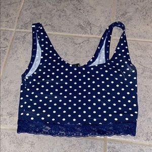 Brandy Melville polka dot crop top